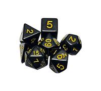 Yooghuge 7Pcs DND-Polyhedral Dice RPG-Dice For Dungeons-and-Dragons Pathfinder-MTG D&D-Role Playing Game Black-Dice Set D&d-dice Tray Green D&d-dice Bags With Drawstring