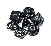 Yooghuge 7Pcs DND-Polyhedral Dice RPG-Dice For Dungeons-and-Dragons Pathfinder-MTG D&D-Role Playing Game Black-Dice Set D&d-dice Tray Green D&d-dice Bags With Drawstring