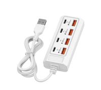 Yooghuge 8 Port USB Electrical Socket 25W TYPE C Power Strips Charging Adapter Station Splitter For Tablet Laptop Mobile Phones Charging Hub