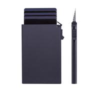 Yooghuge Card Holder Multi-Slot Blocking Pocket Wallet Purse Cash Bank Credit Organizer Side Push Card Case