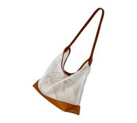 Yooghuge Contemporary Woven Handbag 2025 Hollow Out Pattern Soft Shoulder Bag Comfortable Strap Multipurpose Carryall Modern Hollow Out Design Work Vacation Underarm Bag