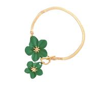 Yooghuge Delicate Floral Anklet With Adjustable Chain Sturdy Construction For Women Fashionable Foot Jewelry For Any Occasion Alloy Flower Ankle