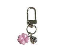 Yooghuge Modern Four Leaf Charm Alloy Phone Strap Green Translucent Design Portable Keychain Gift Sturdy Resin Chain Stylish Phone Strap Charm