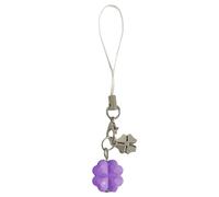 Yooghuge Modern Four Leaf Charm Alloy Phone Strap Green Translucent Design Portable Keychain Gift Sturdy Resin Chain Stylish Phone Strap Charm