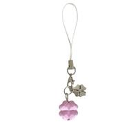 Yooghuge Modern Four Leaf Charm Alloy Phone Strap Green Translucent Design Portable Keychain Gift Sturdy Resin Chain Stylish Phone Strap Charm