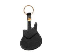 Yooghuge Portable Protective Pick Holder Guitar Shape Pick Storage Case Guitar Bag Practical Container PU Texture Storage Case