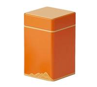 Yooghuge Simple Solid Color Square Tea Pot Tea Storage Organizers Iron Can General Black Green Teas Metal Seal Iron Box Metal Canisters