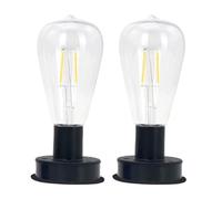 Yooghuge Solar Power LED Replacement Bulbs Outdoor Lighting Weatherproof Solar Lamps LED Bulb Replacement ABS Texture Light Bulbs