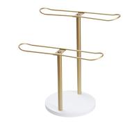 Yooghuge Space Saving Hair Claw Clip Organiser Sturdy Metal Frame with Wooden Base Decorative Storage Rack for Girls Women Baby Hair Accessories Display Rack