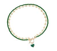 Yooghuge Sturdy Alloy Zircon Heart Pendant Necklace Designs To Enhances Neckline For Everyday Casual Wear Stylish Outfits Party Gathering Necklace