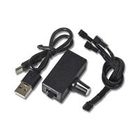 Yooghuge USB To 4Pin PC Fan Power Adapter 8W DC12V Speed Controls With Step Up Voltages And 2/3 Way Cable Included USB Fan Power Adapter Cable