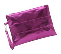 Yooghuge Women Classical Shinning Metallic Wristlet Envelope Bag PU Leather Zippered Clutches Handbag Purse For Shopping Travel Casual Formal Evening Clutch Bag