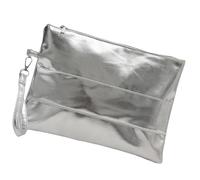 Yooghuge Women Classical Shinning Metallic Wristlet Envelope Bag PU Leather Zippered Clutches Handbag Purse For Shopping Travel Casual Formal Evening Clutch Bag