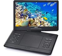 YOOHOO 16.9" Portable DVD Player with 14.1" Large Swivel Screen, Rechargeable Battery, Mobile DVD Player for Kids, Sync TV, Support USB SD Card with Car Charger (Black)