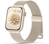 Yoohoo Milanese for Apple Watch Straps 38mm 40mm 41mm 42mm 44mm 45mm 46mm 49mm Women Men,Adjustable Metal Band with Dual Magnetic Clasp for iWatch Series 11 10 9 8 7 6 5 4 3 SE3 Ultra3,Champagne Gold