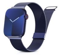 Yoohoo Milanese Loop for Apple Watch Straps 38mm 40mm 41mm 42mm 44mm 45mm 46mm 49mm Women Men,Adjustable Metal Band with Dual Magnetic Clasp for iWatch Series 11 10 9 8 7 6 5 4 3 SE3 Ultra3,Blue