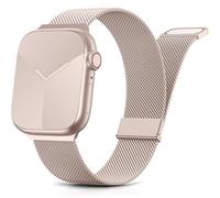 Yoohoo Milanese Loop for Apple Watch Straps 38mm 40mm 41mm 42mm 44mm 45mm 46mm 49mm Women Men,Adjustable Metal Band with Dual Magnetic Clasp for iWatch Series 11 10 9 8 7 6 5 4 3 SE3 Ultra3,Pink Gold
