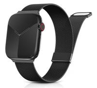 Yoohoo Milanese Loop for Apple Watch Straps 38mm 40mm 41mm 42mm 44mm 45mm 46mm 49mm Women Men,Adjustable Metal Band with Dual Magnetic Clasp for iWatch Series 11 10 9 8 7 6 5 4 3 SE3 Ultra3,Black