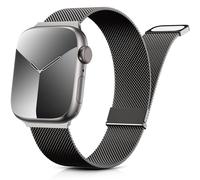 Yoohoo Milanese Loop for Apple Watch Straps 38mm 40mm 41mm 42mm 44mm 45mm 46mm 49mm Women Men,Strong Magnetic Clasp Adjustable Metal Bands for iWatch Series 11 10 9 8 7 6 5 4 3 2 1 Ultra SE,Graphite