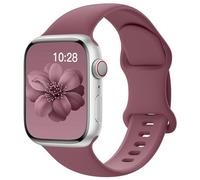Yoohoo Soft Silicone Strap Compatible with Apple Watch Straps 38mm 40mm 41mm 42mm 44mm 45mm 46mm 49mm Women Men,Sport Replacement Bands for iWatch Series 11 10 9 8 7 6 5 4 3 2 1 SE Ultra,Mulberry