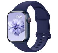 Yoohoo Soft Silicone Strap Compatible with Apple Watch Straps 38mm 40mm 41mm 42mm 44mm 45mm 46mm 49mm Women Men,Sport Replacement Bands for iWatch Series 11 10 9 8 7 6 5 4 3 2 1 SE Ultra,Navy Blue