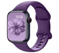 Yoohoo Soft Silicone Strap Compatible with Apple Watch Straps 38mm 40mm 41mm 42mm 44mm 45mm 46mm 49mm Women Men,Sport Replacement Bands for iWatch Series 11 10 9 8 7 6 5 4 3 2 1 SE Ultra,Dark Purple