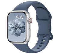 Yoohoo Soft Silicone Strap Compatible with Apple Watch Straps 38mm 40mm 41mm 42mm 44mm 45mm 46mm 49mm Women Men,Sport Replacement Bands for iWatch Series 11 10 9 8 7 6 5 4 3 2 1 SE Ultra,Storm Blue