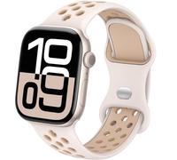 Yoohoo Sport Strap Compatible with Apple Watch Straps 38mm 40mm 41mm 42mm 44mm 45mm 46mm 49mm Women Men,Breathable Multi-Hole Dual-Color Band for iWatch Series 11 10 9 8 7 6 5 4 3 2 1 SE3 Ultra3