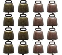 YOOHUA 16PCS Cow Horse Sheep Grazing Copper Bells Small Brass Bells Cattle Goat Farm Loud Bronze Bell Long Distance Horse Sheep Iron Bells, 2 Colors