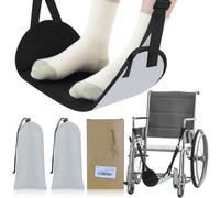 Yoojahow 2 Pcs Wheelchair Leg Rest Wheelchair Footrest Hammock Adjustable Footrest Hanging Foot Sling Wheelchair Accessories for Foot Rest Replacement (Grey)