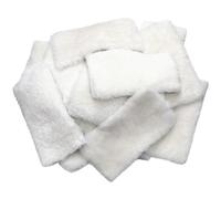 Yoojahow 20 Pcs Sheepswool Leather Remnants, Pure Sheepskin Lambs Wool Scrap, Sheep Leather and Wool, 10" x 5" Sheepskin Pad Scrap for Polishing Cleaning Painting Staining Arts & Crafts