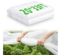 Yoojahow 20 x 33 ft Garden Netting Pest Barrier Extra Large Fruits Tree Netting Cover White Ultra Fine Mesh Insect Cover Plant Protection Net Bags Bug Barrier for Summer Vegetables Trees Raised Bed