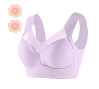 Yooje Bra, Push up Bras, Yooje Posture Correcting & Anti-Sagging Bras, Padded Thin Soft Comfy Sports Yoga Bra (UK, Alpha, M, Regular, Regular, Purple)