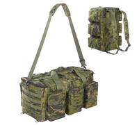 YOOJEY 100L Duffel Bag German Army Large with Backpack Function for Men - Military Duffel Bag Army Style Travel Bag for Travel, Camping, Removing, Sports Equipment and Boot, Small camouflage green, S