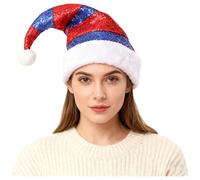 YOOJIA Christmas Elf Hat For Jingle Bell Decor For Adult Holiday Party Santa Holiday Accessories Blue One Size