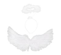 YOOJIA Halloween Feather Angel Wings And Angel Headband Type A Medium White One Size
