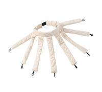 YOOJIA Heatless Curling Rod Headband, Eight Claw Design Heatless Curler Curls No Heat Curling Rod Headband Beige One Size