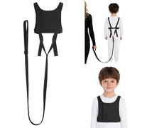 YOOJIA Kids Boys Girls Special Needs Adaptive Vest Waistcoat with Adjustable Safety Walking Harness for Public Outdoor Safety Black 5-6 Years
