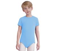 YOOJIA Kids Boys Special Needs Adaptive Clothing Short Sleeve Anti-Strip Romper One Piece Bodysuit Autism Sensory Jumpsuit Light Blue 15-16 Years