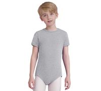YOOJIA Kids Boys Special Needs Adaptive Clothing Short Sleeve Anti-Strip Romper One Piece Bodysuit Autism Sensory Jumpsuit Grey 15-16 Years