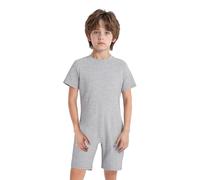 YOOJIA Kids Girls Boys Special Needs Adaptive Clothing Anti-Strip Romper Solid Color One-piece Jumpsuit Autistic Bodysuit Grey 5-6 Years