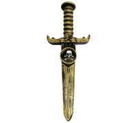 YOOJIA Pirate Accessories for Halloween Cosplay Party Outdoor Game Leather Pouch Sea Chart Treasure 1 Pc Gold Dagger One Size