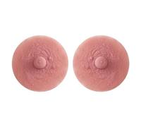 YOOJIA Silicone Nipples Cover Realistic Nipple Fake Areola for Drag Queen CD Cross Dresser Pink S