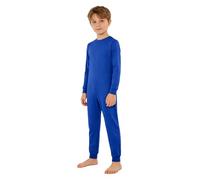 YOOJIA Special Needs Adaptive Clothing for Children Anti-Strip Romper Long Sleeve Zip Back Long Leg Jumpsuit Playsuit Royal Blue 7-8 Years