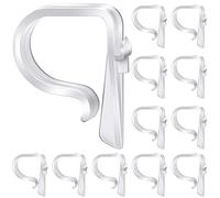 Yookeer 12 Pieces Church Pew Clips Heavy Duty Plastic Hooks for Benches