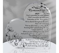 Yookeer Sympathy Gift Acrylic Heart Shape Memorial Bereavement Gifts for Loss of Loved One Remembrance Condolence Funeral Grief Keepsake for Mom Dad Grandma friend Table Centerpieces(Simple Style)