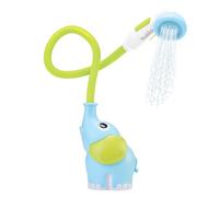 Yookidoo Baby Bath Shower Head - Elephant Water Pump with Trunk Spout Rinser - Control Water Flow from 2 Trunk Knobs for Maximum Fun in Tub or Sink for Infants and Newborn Babies(Blue)