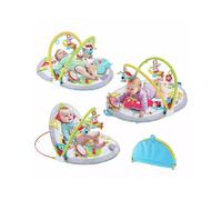 Yookidoo Baby Gym Lay to Sit-Up Playmat. 3-in-1 Newborns Activity Center with Tummy Time Toys, Pillow & Infant Miror. 0-12 Month (Lay to Sit Up, Lay to Sit Up)