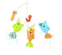 Yookidoo Bath Fishing Toy - 4 Piece Baby Bath Fishing Pole Toy Set - Catch 3 Magnetic Fish with 3 Different Actions - for Swimming Pool or Bathtub (Age 2+) (Blister Pack)
