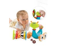 Yookidoo Musical Crawl N' Go Snail. Promotes Baby's First Crawling Adventures. Stacker Toy with a Push-Squeaker and a Rattle Ring.